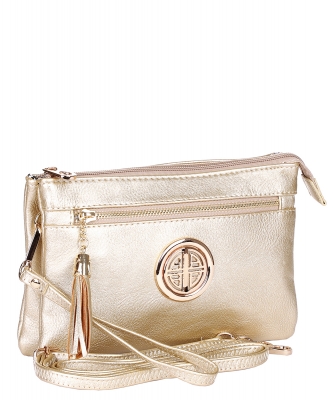 Fashion Logo Clutch Cross Body Bag AD2583L  GOLD